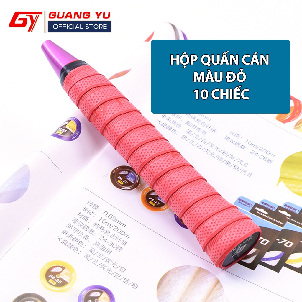 Hộp Quấn Cán Vợt Cầu Lông Chính Hãng GUANGYU Chống Trơn Trượt Cao Cấp, Hộp 10 Chiếc