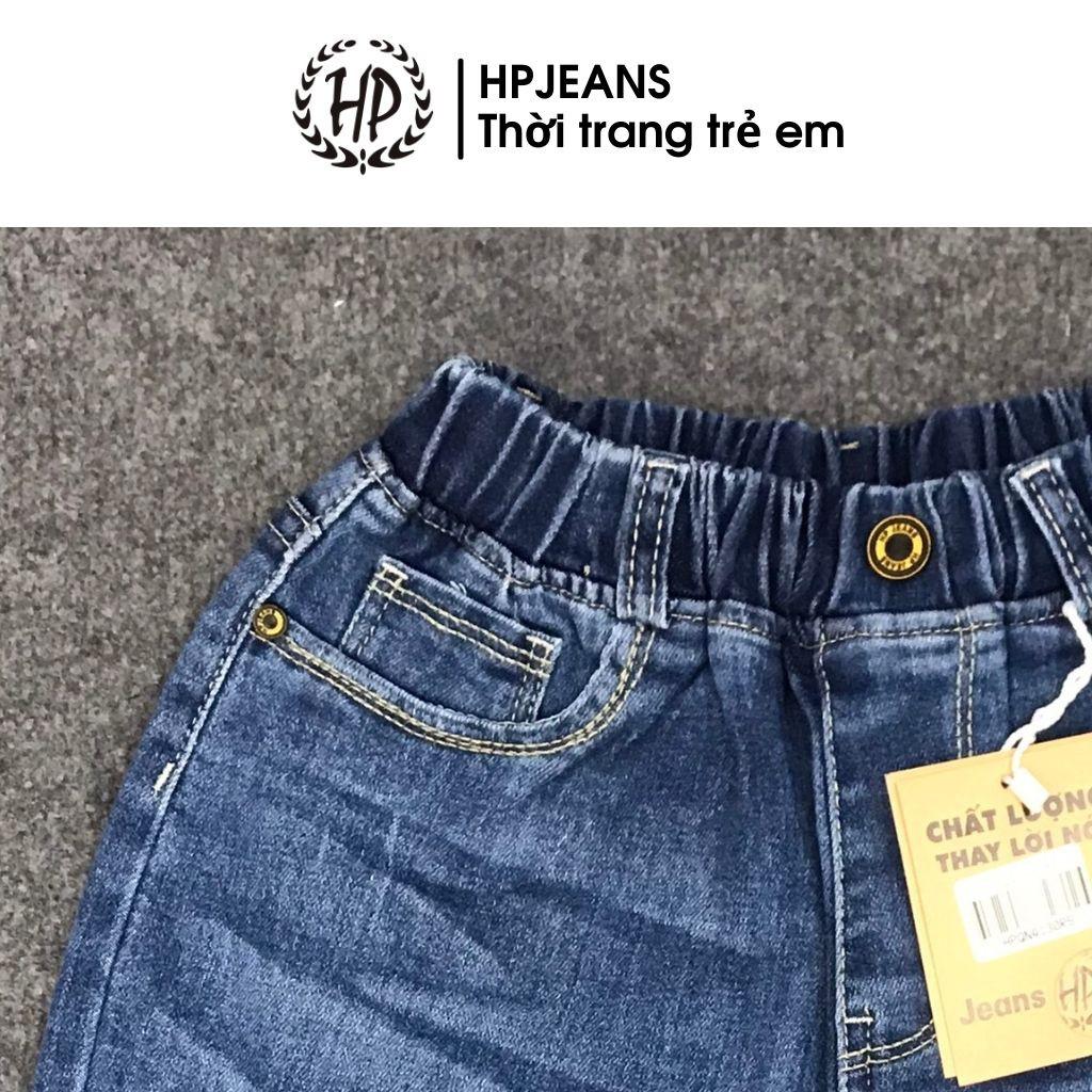 Quần Jean Bé Trai HPJEANSQ410 Hậu Bùi Quần Jean Bé Trai Size Đại HP Jeans Cotton 100% Cho Bé Từ 10 Đến 13 Tuổi