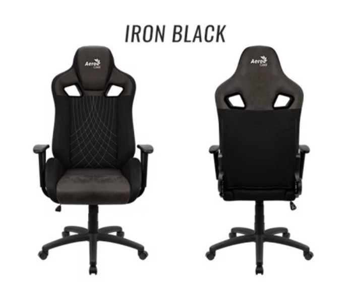 GHẾ AEROCOOL GAMING CHAIR EARL Iron (Đen) - Hàng Chính Hãng