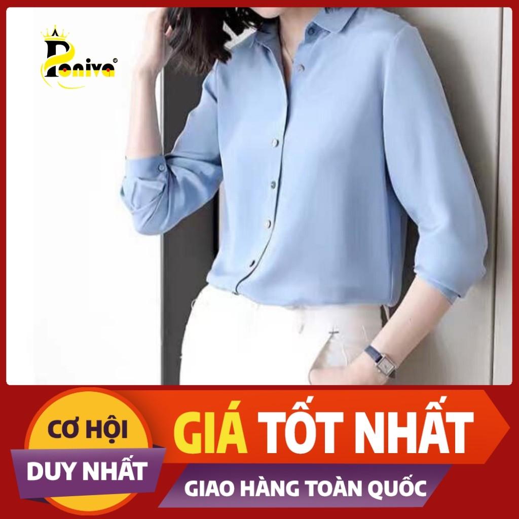 Áo Sơ Mi Trơn Nữ Công Sở Form Rũ Sang Trọng Mới Chất Liệu Cap Cấp Không Nhăn Không Xù, Kiểu Dáng Trẻ Trung Thanh Lịch