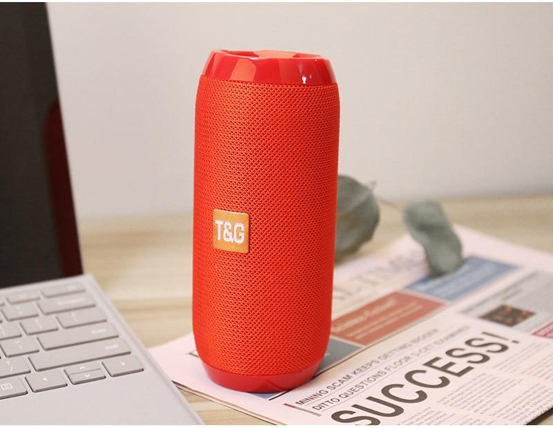 Loa di động chống thấm nước tương thích Bluetooth Loa cột âm thanh siêu trầm Hệ thống trung tâm âm nhạc Loa AUX Đài FM Color: red blue Set Type: 1200mAh