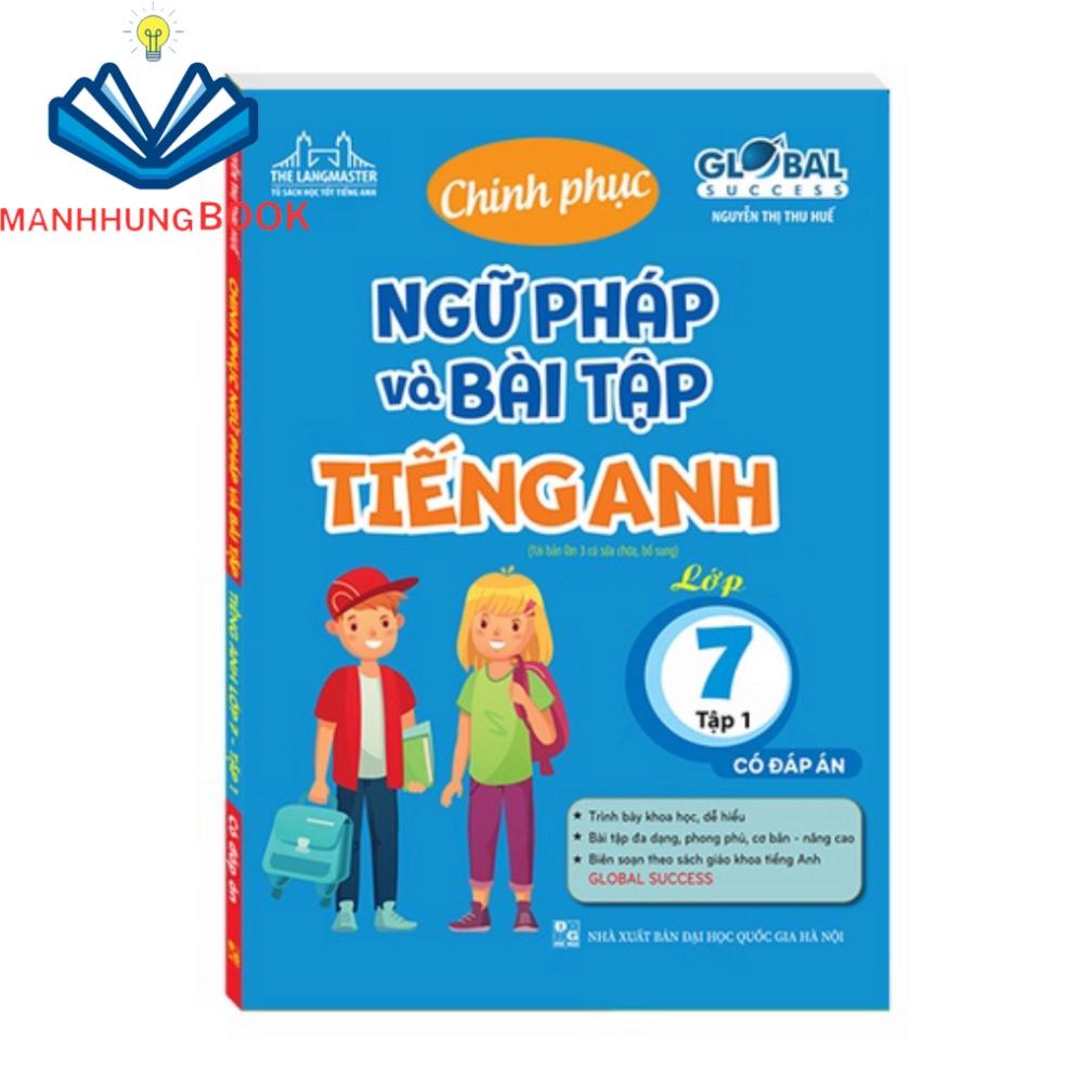 Sách - Combo 3c - em học giỏi tiếng anh & bài tập tiếng anh & chinh phục ngữ pháp và bài tập tiếng anh lớp 7 tập 1