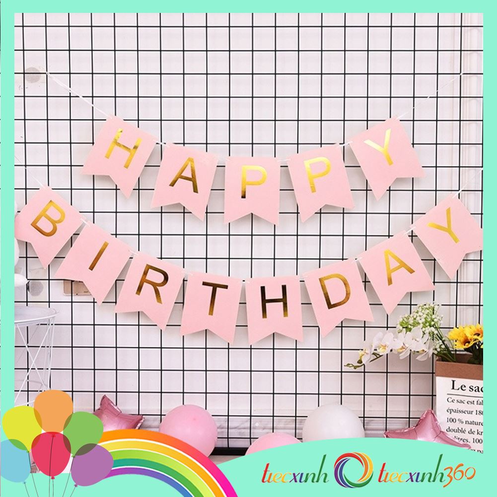 Dây treo trang trí sinh nhật Happy Birthday Banner (tuỳ chọn)