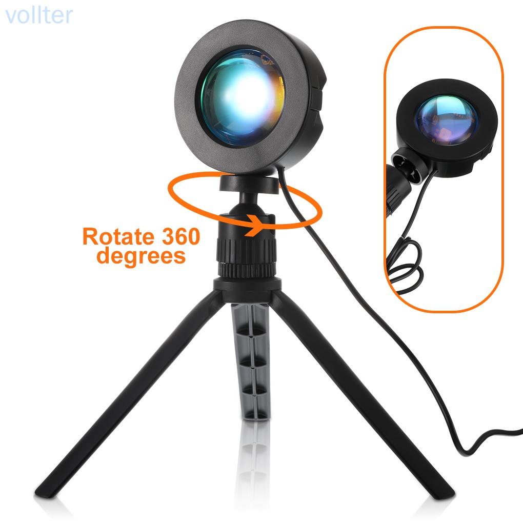 Đèn LED xoay 360 độ chiếu hình hoàng hôn kèm điều khiển từ xa