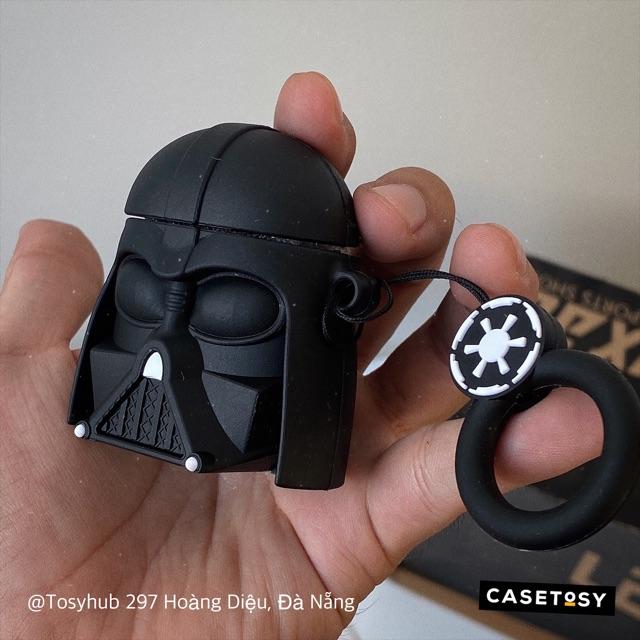 Ốp Cho Airpods Silicon bảo vệ tai nghe AirPods 1 | 2 Darth Vader trong phim Star Wars nổi tiếng [Mới 2020]