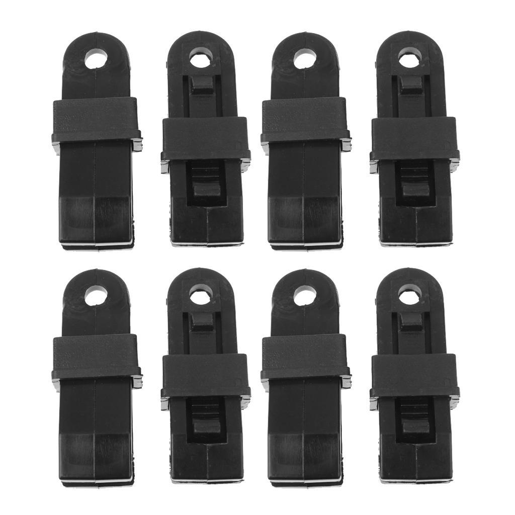 8pcs Camping Awning Clamp Set Plastic Tarp