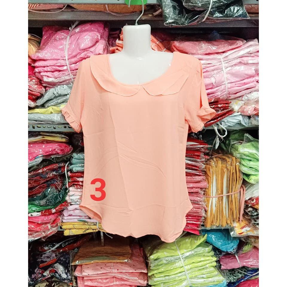 Áo voan cổ lá sen, hình thật Shop tự chụp