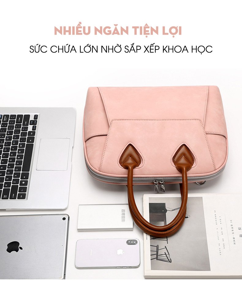 Túi xách công sở nữ cao cấp, dòng túi xách doanh nhân sang trọng, đựng Macbook, Laptop đi làm tiện lợi