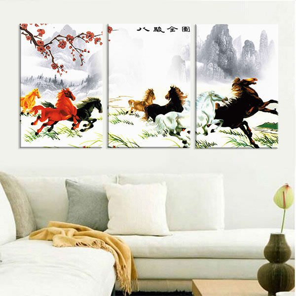 Bộ 3 Tranh Treo Tường "Mã Truy Phong" W295