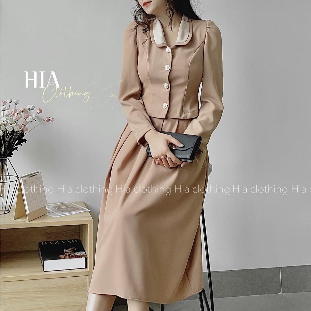 Set Áo Cổ Vest Chân Váy Dài | Thiết Kế Độc Quyền |HIA Clothing S361