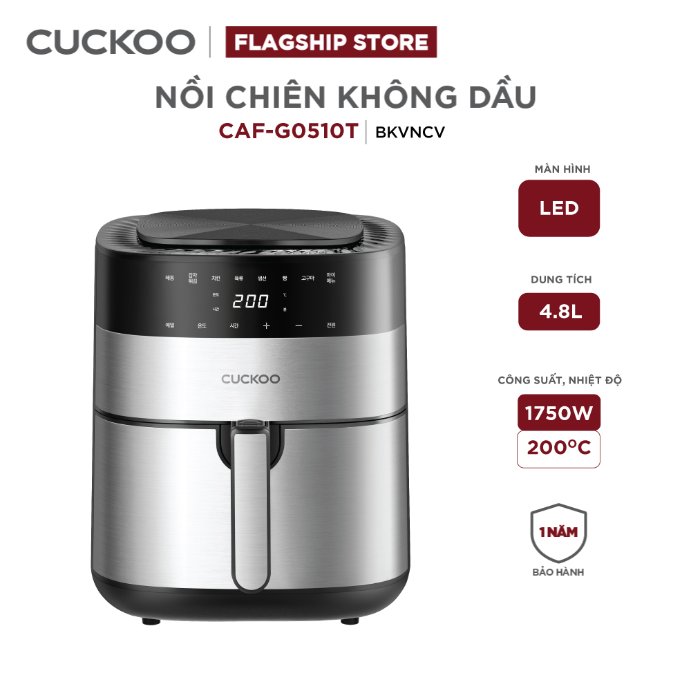 Nồi chiên không dầu Cuckoo CAF-G0510T/BKVNCV (5.5L) - Hàng chính hãng