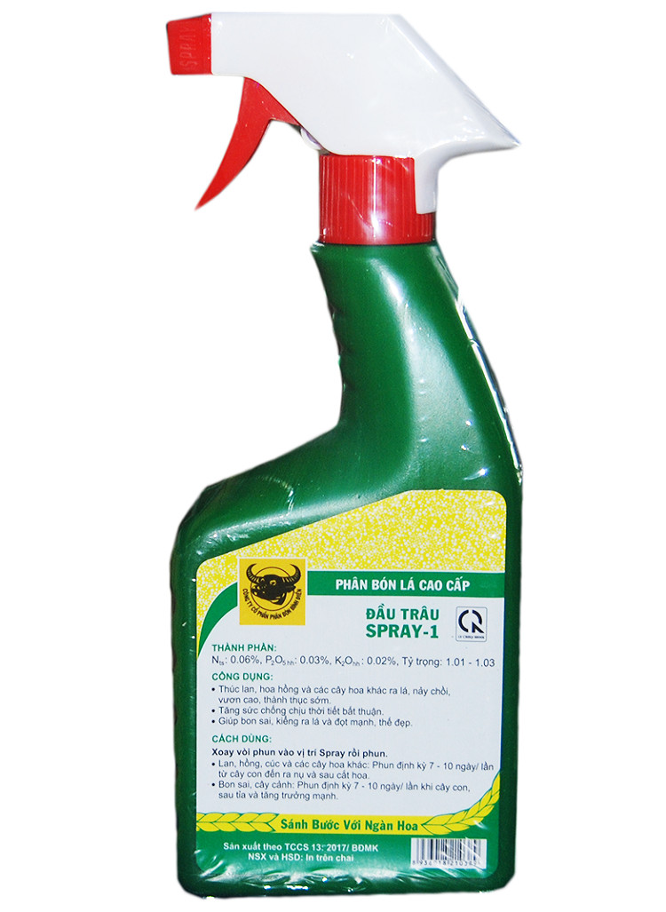 Combo 3 chai phân bón lá pha sẵn cho Hoa lan và cây cảnh dạng xịt Đầu Trâu Spray 1