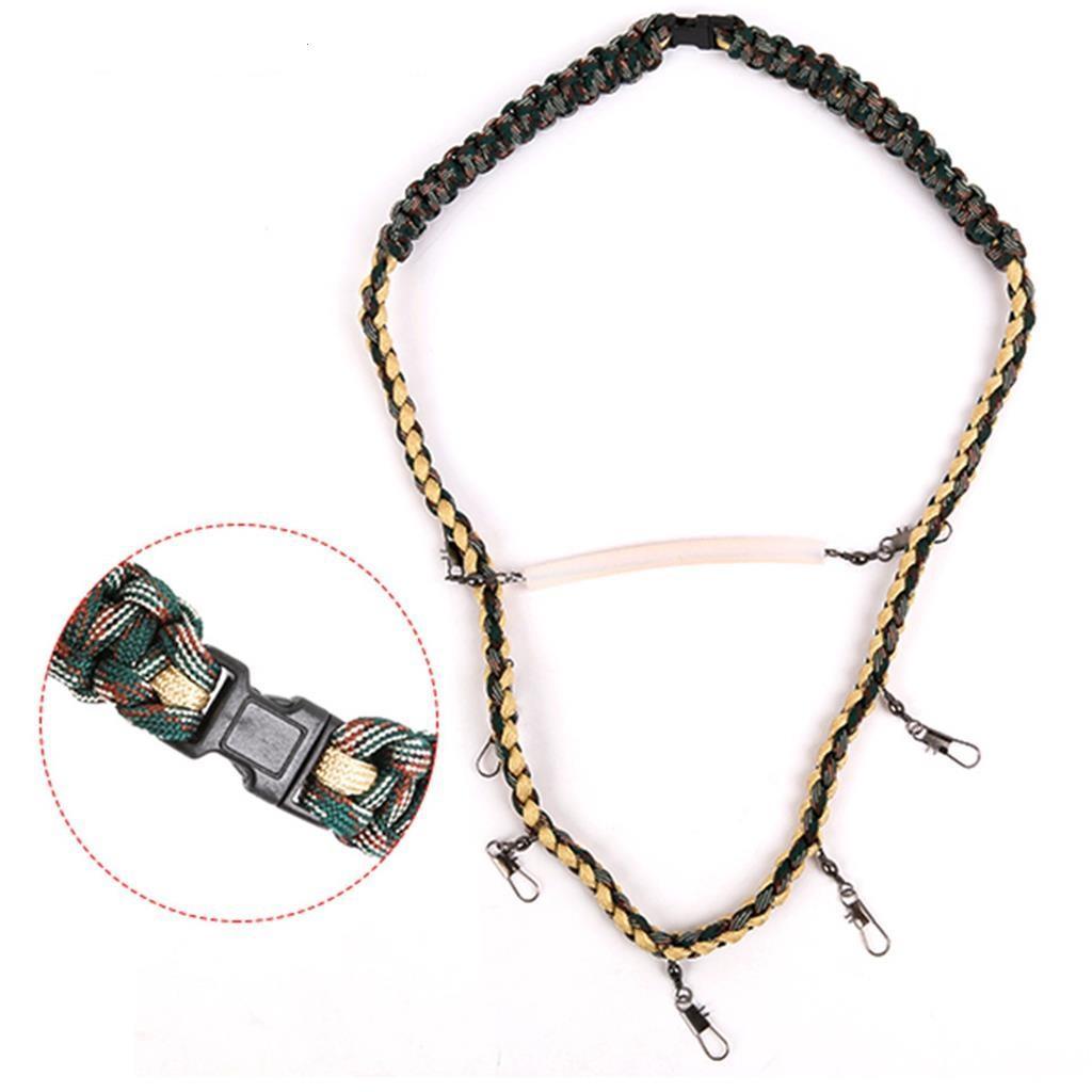 Paracord Fly Fishing Lanyard Holder Neck Strap Cord Fishing Hunting Tackle Tool