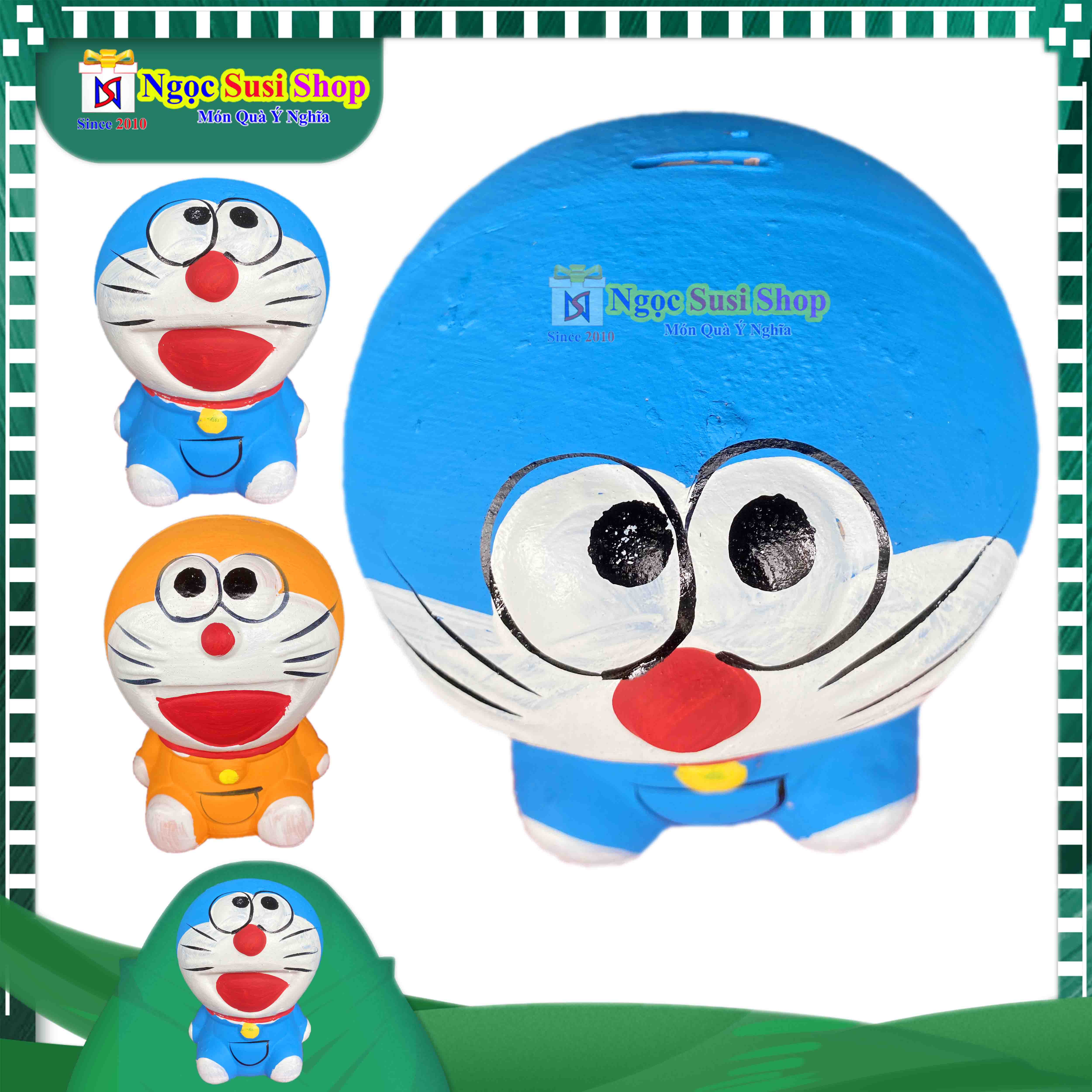 HEO ĐẤT DORAEMON DOREMON ĐÔRÊMON BỎ ỐNG TIẾT KIỆM CHO BÉ