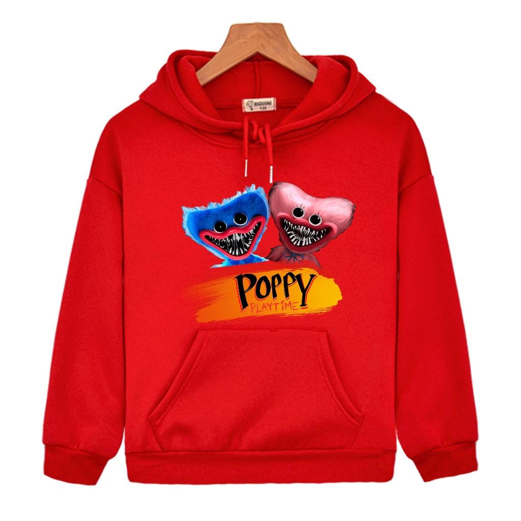 áo hoodie bé trai bé gái in hình hoạt hình Poppy Playtime, áo thu đông chất đẹp đủ size 5-80kí cho các tuổi 2/3/4/5/7