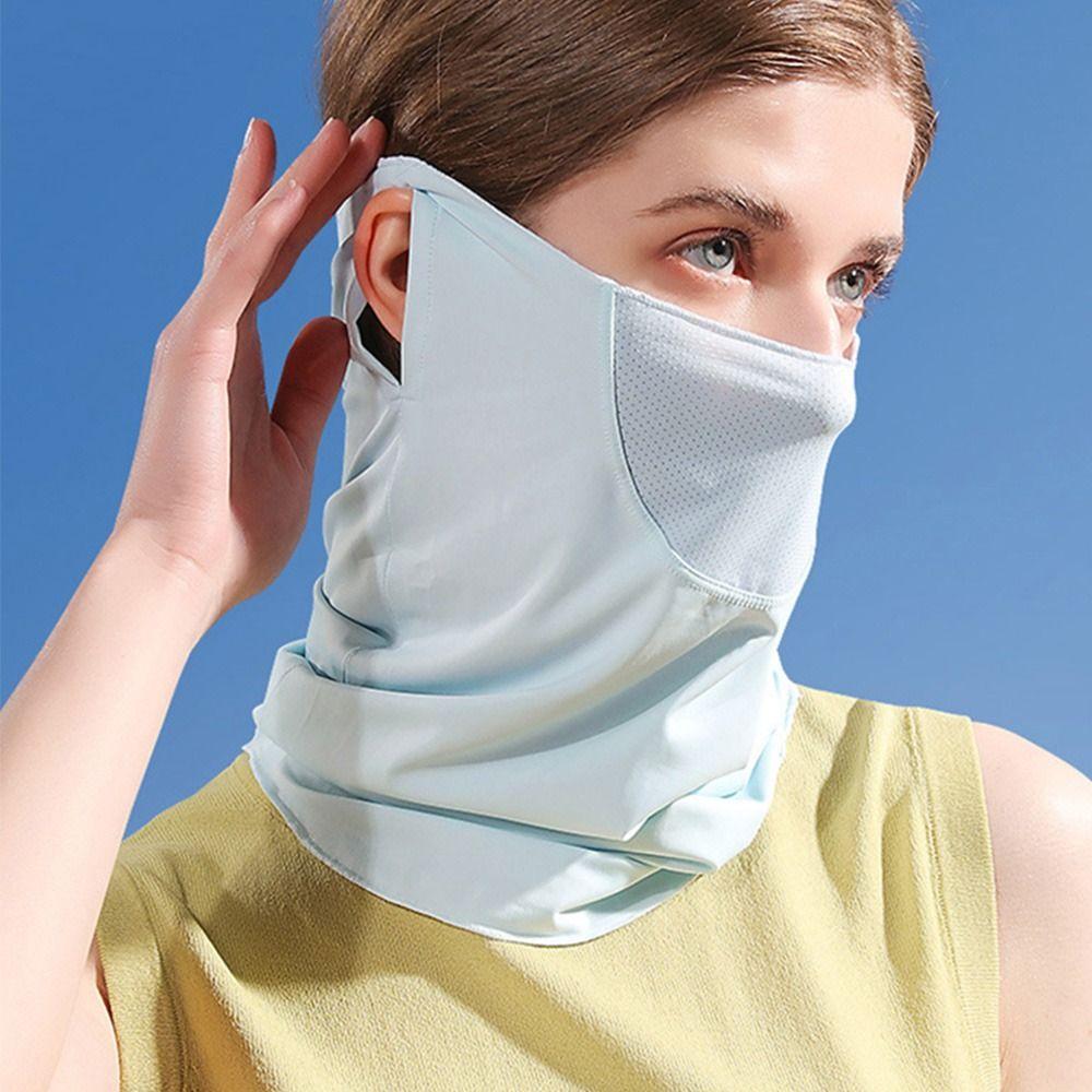 1PC mặt balaclava khăn băng suncreen mặt nạ che mặt khăn quàng cổ kính bảo vệ cổ áo bảo vệ cổ Color: black2