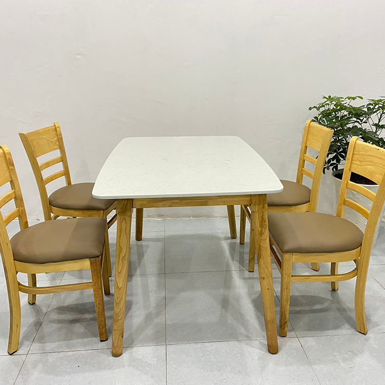 Bàn ăn Mặt Đá trắng 1m2