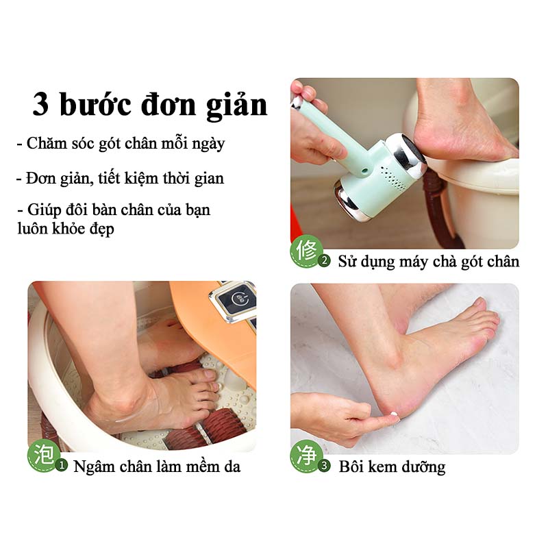 Máy Chà Gót Chân 2 Đầu Mài Cao Cấp Siêu Sạch Tẩy Tế Bào Chết Cho Tiệm Nail Cá Nhân Tại Nhà Có Đèn Tia Cực Tím Khử Trùng Chống Nước Chà Gót Chân Tích Hợp Quạt Hút Tiện Lợi Tẩy Da Chết Gót Chân