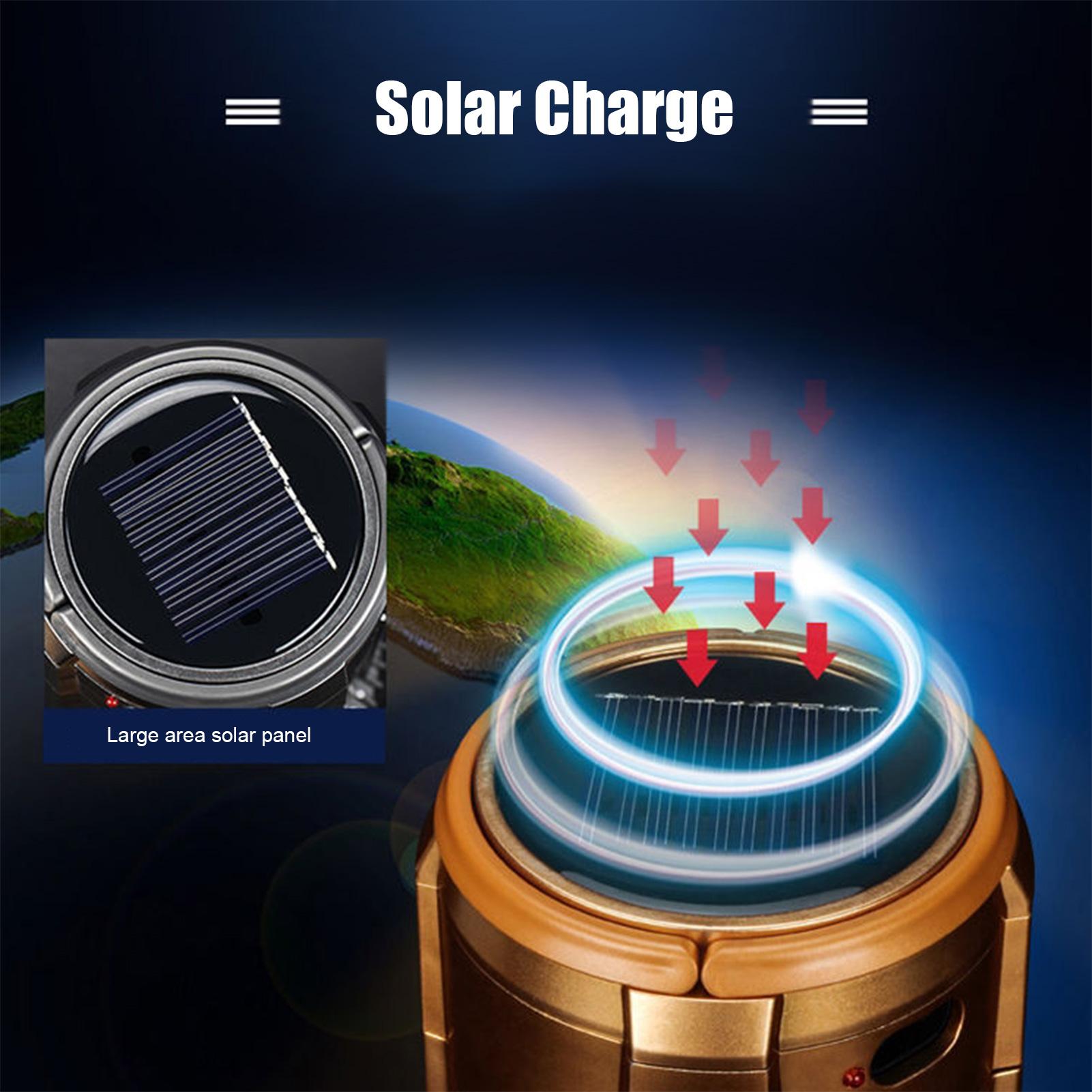 3 in 1 Multi-function Camping Light Fan Solar Charge Outdoor Camping Lantern Light