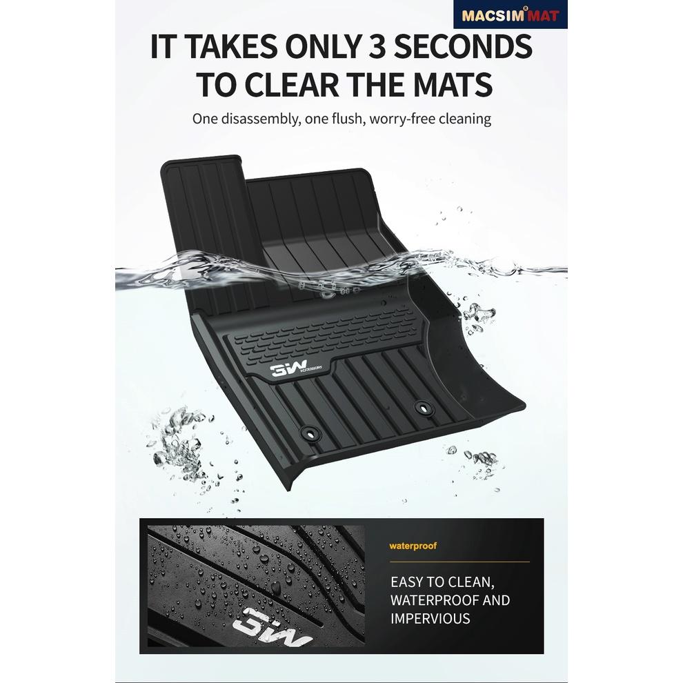 Thảm lót sàn xe ô tô LANDROVER VELAR 2016 - đến nay Nhãn hiệu Macsim 3W chất liệu nhựa TPE đúc khuôn cao cấp - màu đen