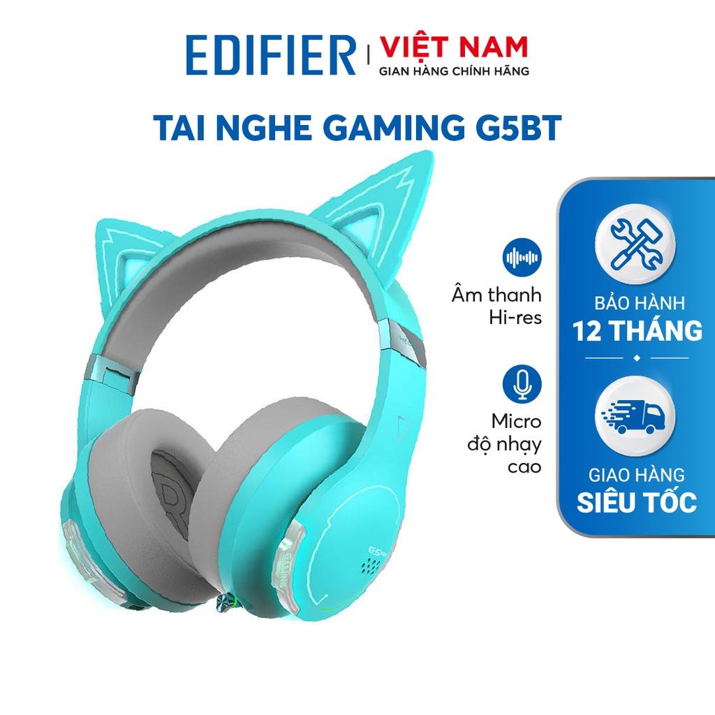 Tai nghe Gaming EDIFIER HECATE G5BT Thời lượng 40h Playtime, Đèn led RGB - Kết nối không dây và có dây - Hàng chính hãng