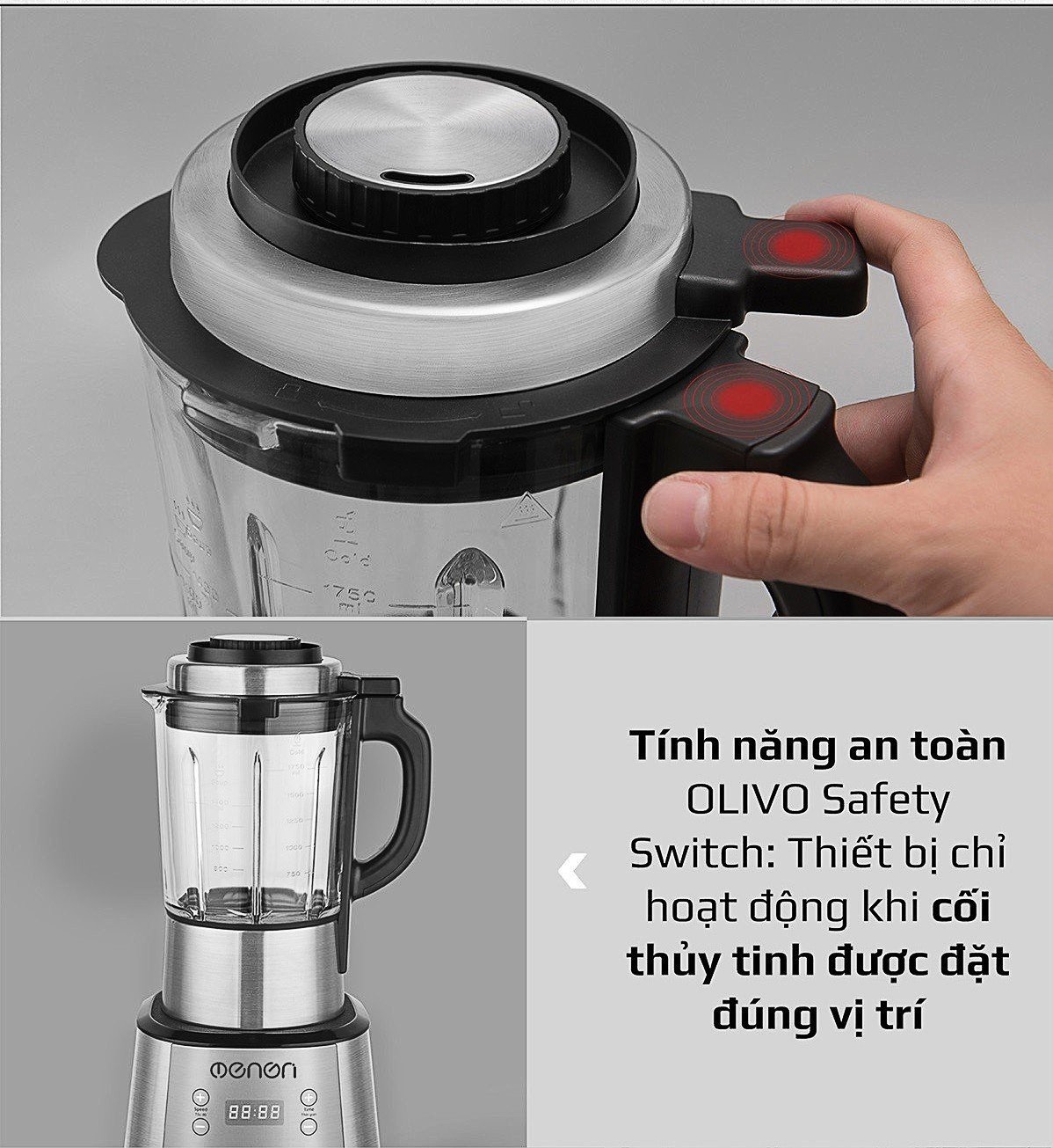 Máy Làm Sữa Hạt OENON, Xay Nấu Đa năng Dung Tích 1750ml Công Suất 1600W - Hàng Chính Hãng