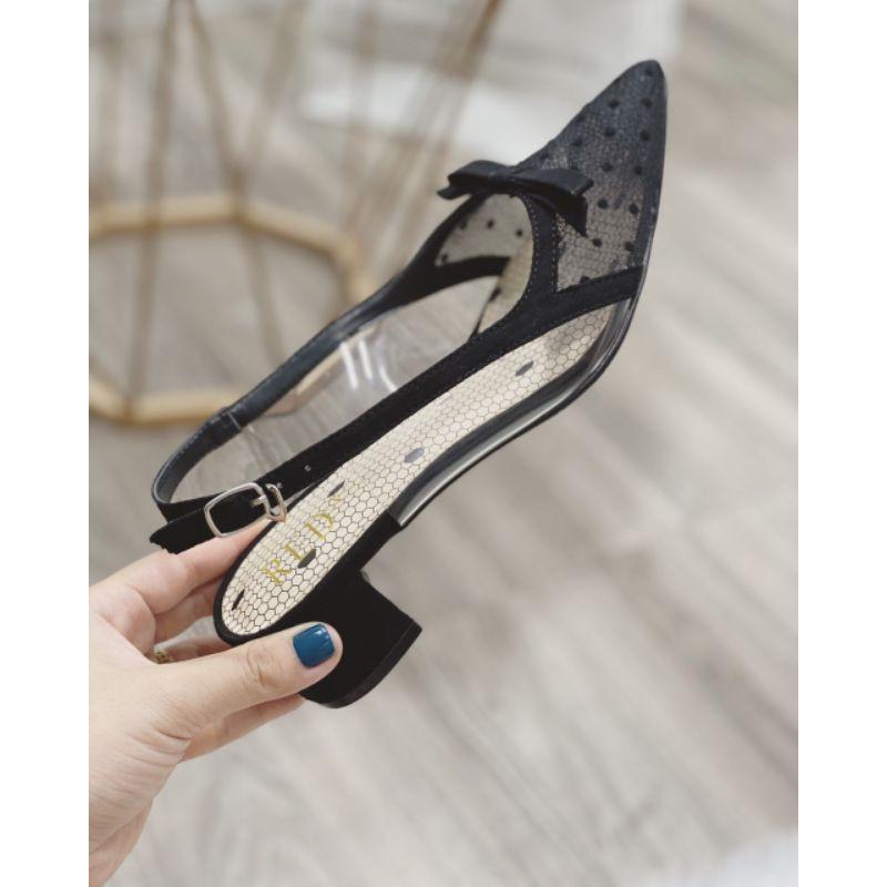 giày cao gót lưới và bệt lưới