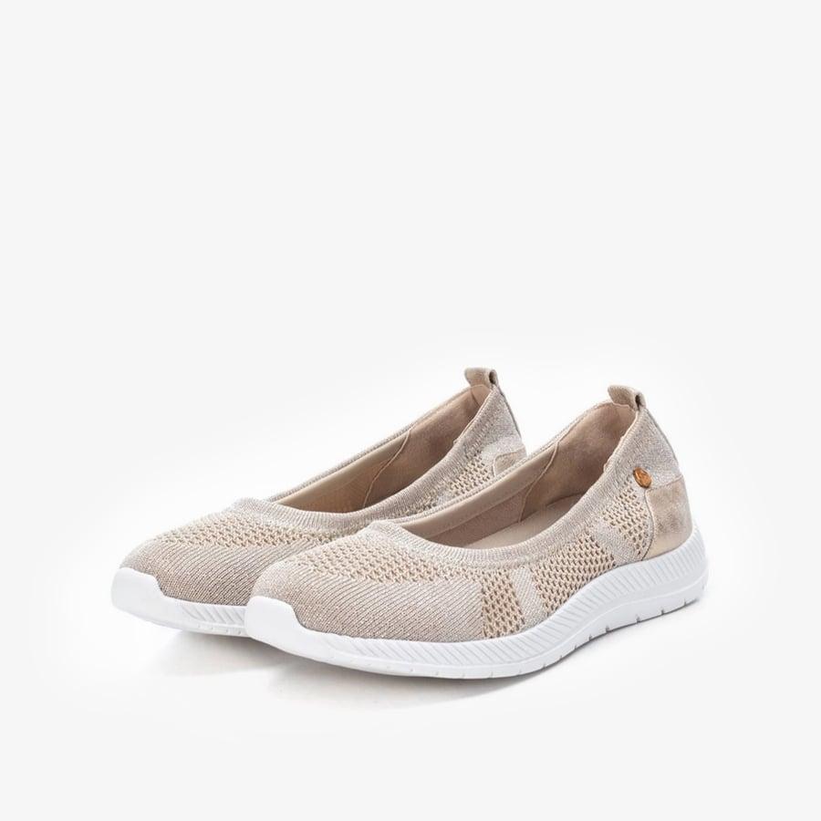 Giày Búp Bê Nữ XTI Gold Textile Ladies Shoes