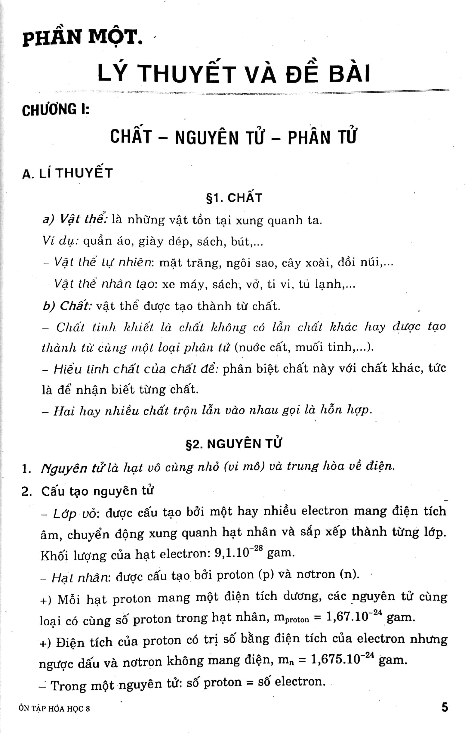 Ôn Tập Hóa Học 8