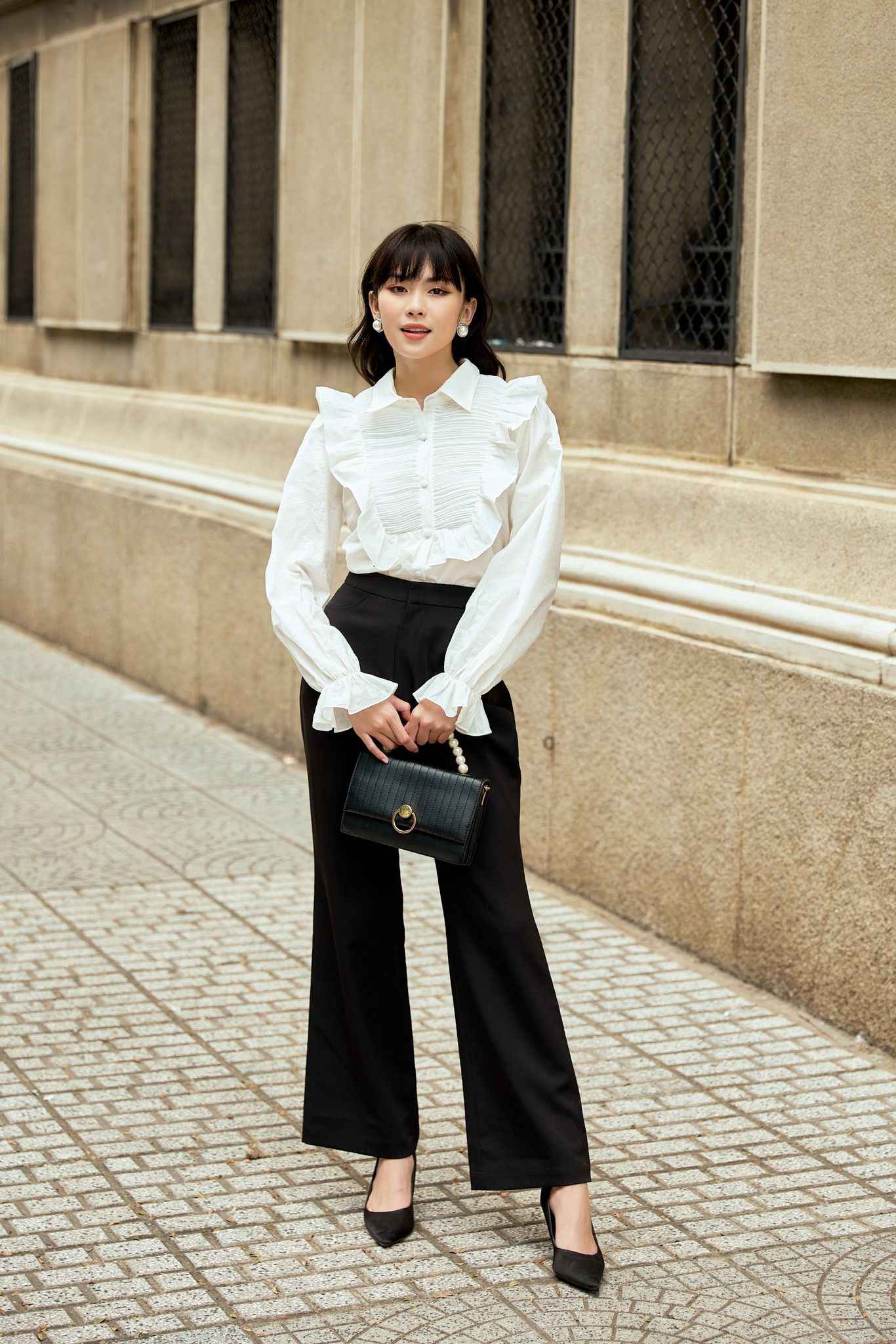 OLV - Quần Mono Trousers in Black