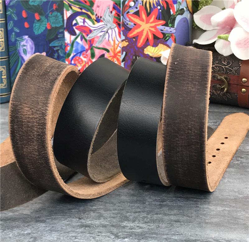 Chất Lượng Hàng Đầu Thắt Lưng Da Mà Không Khóa Thắt Lưng Nam Ceinture Homme Rọ Da Thật Nam Da Thắt Lưng Mà Không Khóa 105-125 Cm SP05