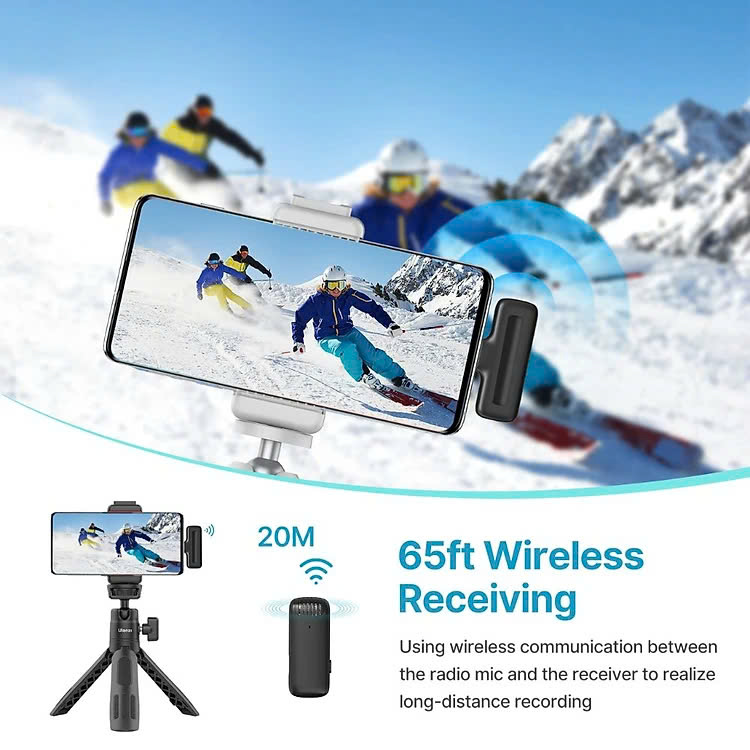 Micro Thu Âm Cài Áo Không Dây Cho Điện Thoại Android Cổng Type C Lọc Tiếng Ồn Xa 20m Máy Tính Bảng Máy Ảnh Hỗ Trợ Quay Video Tiktok Livestream Review Vlog Youtube Chất Lượng Cao – Hàng Nhập Khẩu
