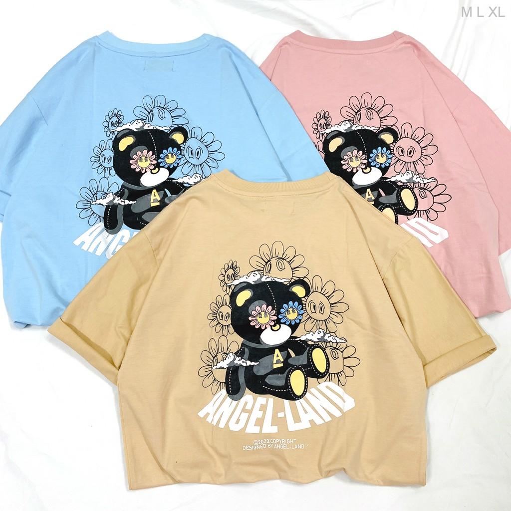 Áo Thun Tay Lỡ Form Rộng Unisex ANGEL-LAND HEAVEN Ulzzang Couple