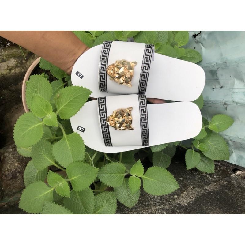 Sandal dongnai dép quai ngang nam và nữ ( đế trắng quai trắng phối dù ) size từ 35 nữ đến 43 nam