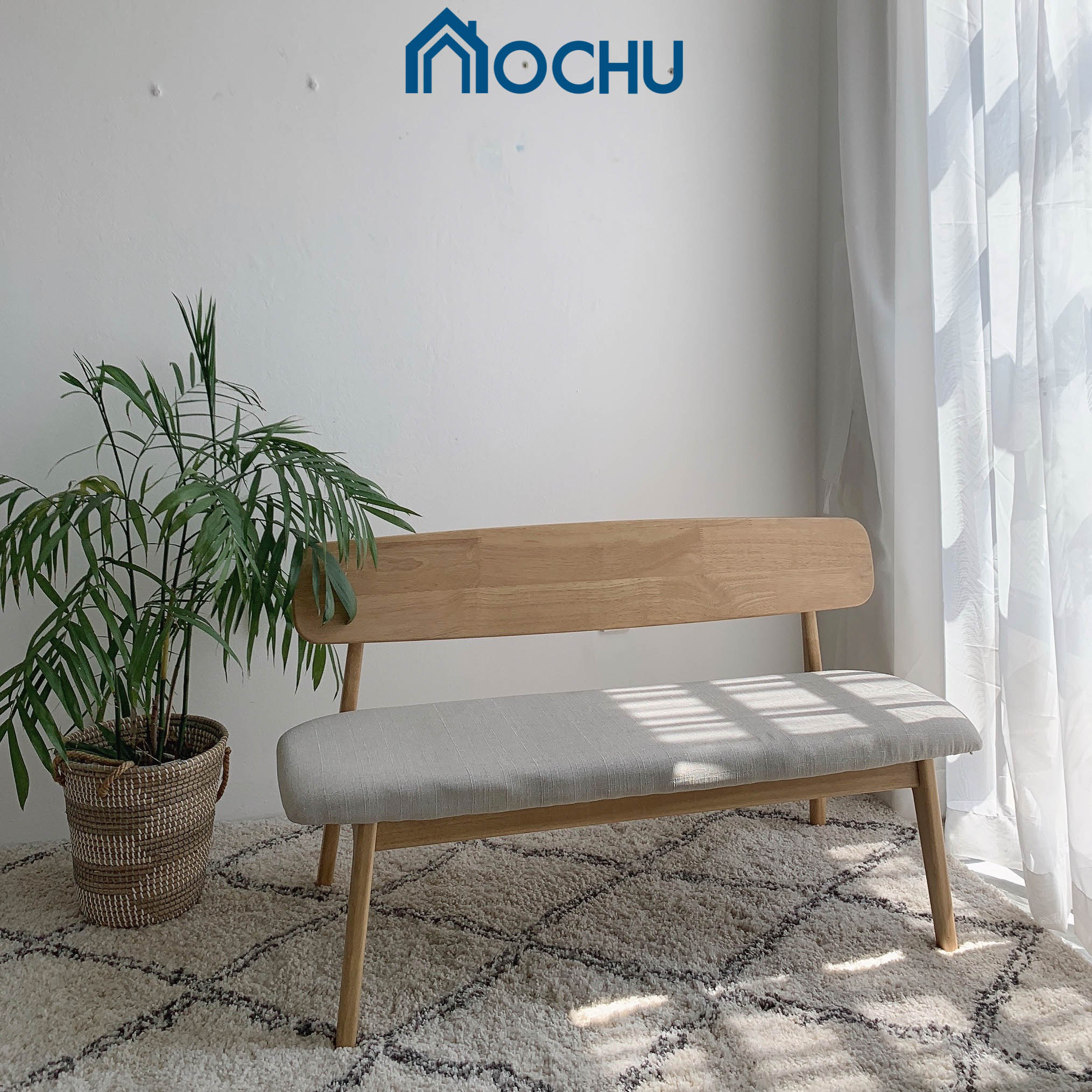 Ghế Gỗ Băng Dài Gỗ Cao Su OCHU - Iamar Chair M - Natural