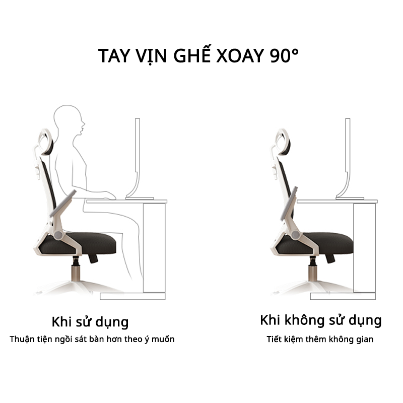 Ghế Xoay Văn Phòng Làm Việc Thư Giãn Cao Cấp YLF2199 Có Thể Làm Ghế Gaming - Hàng Nhập Khẩu