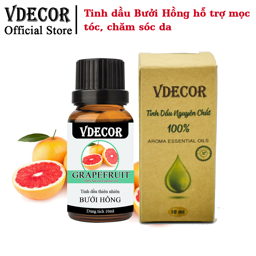 Tinh dầu thiên nhiên 10ml VDECOR nhập khẩu từ các nước hàng đầu về tinh dầu Ấn Độ, Pháp, Sing...-10ml