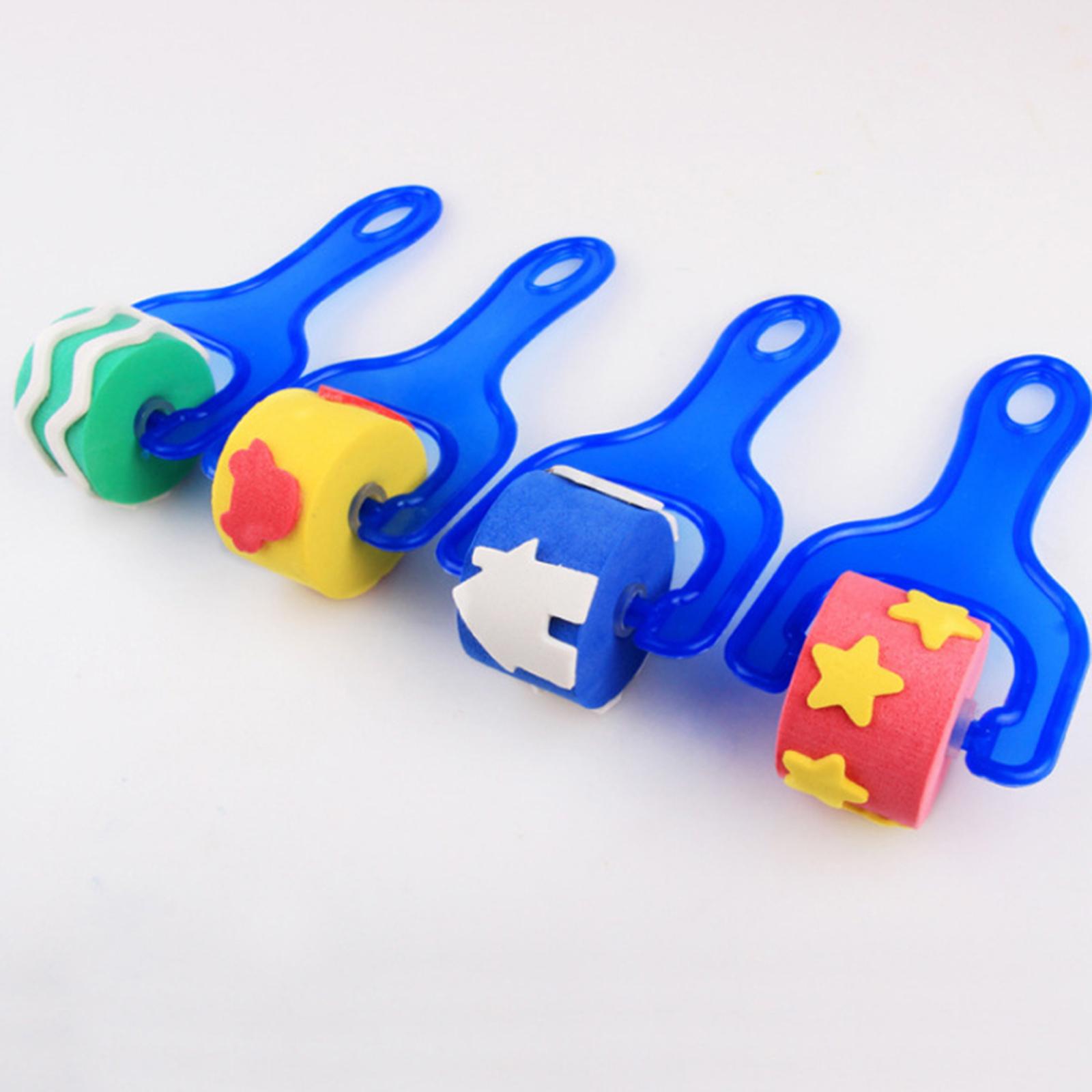 30PCS Washable Mini Kids Learning Educational Toys Brush Seal Sponge Brush