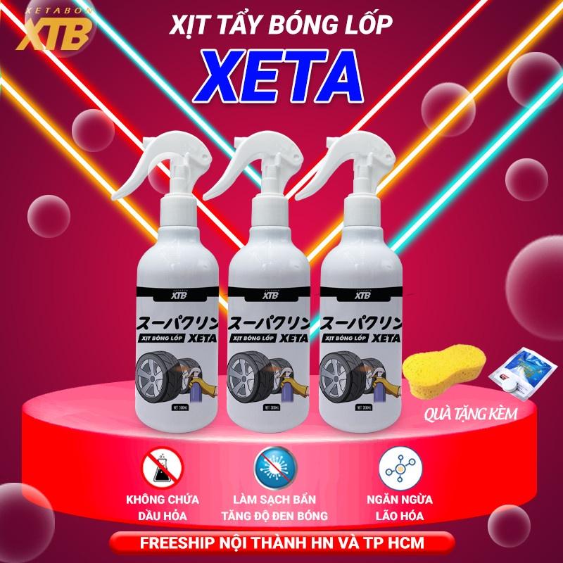 Xịt bóng lốp ô tô Xeta dung tích 300ml công nghệ Nhật Bản phiên bản mới 2023 dưỡng đen bóng và bảo dưỡng bề mặt lốp xe