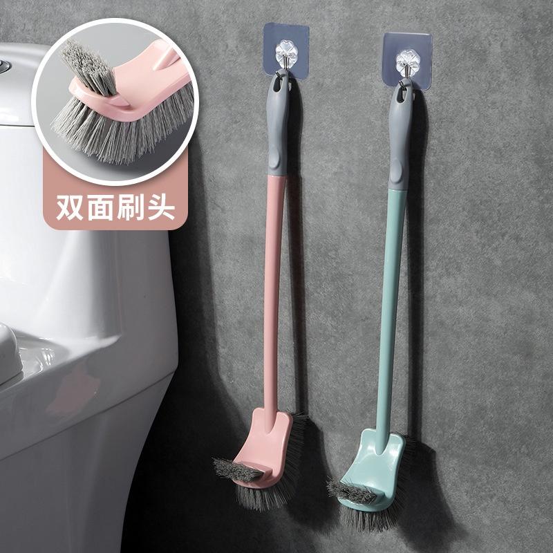 Cây chà cọ nhà vệ sinh bồn cầu thiết kế 2 đầu chà mọi ngóc ngách, cọ toilet mẫu mới 2022 loại cán dài cầm không bẩn tay