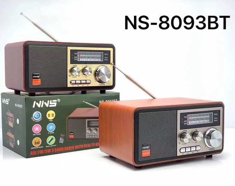 Đài Radio NS-8093BT, Bluetooth NNS, Bắt Sóng FM, AM,SW /USB/TF, Cổng Thẻ Nhớ Đài To âm thanh sống động - Hàng Chính Hãng