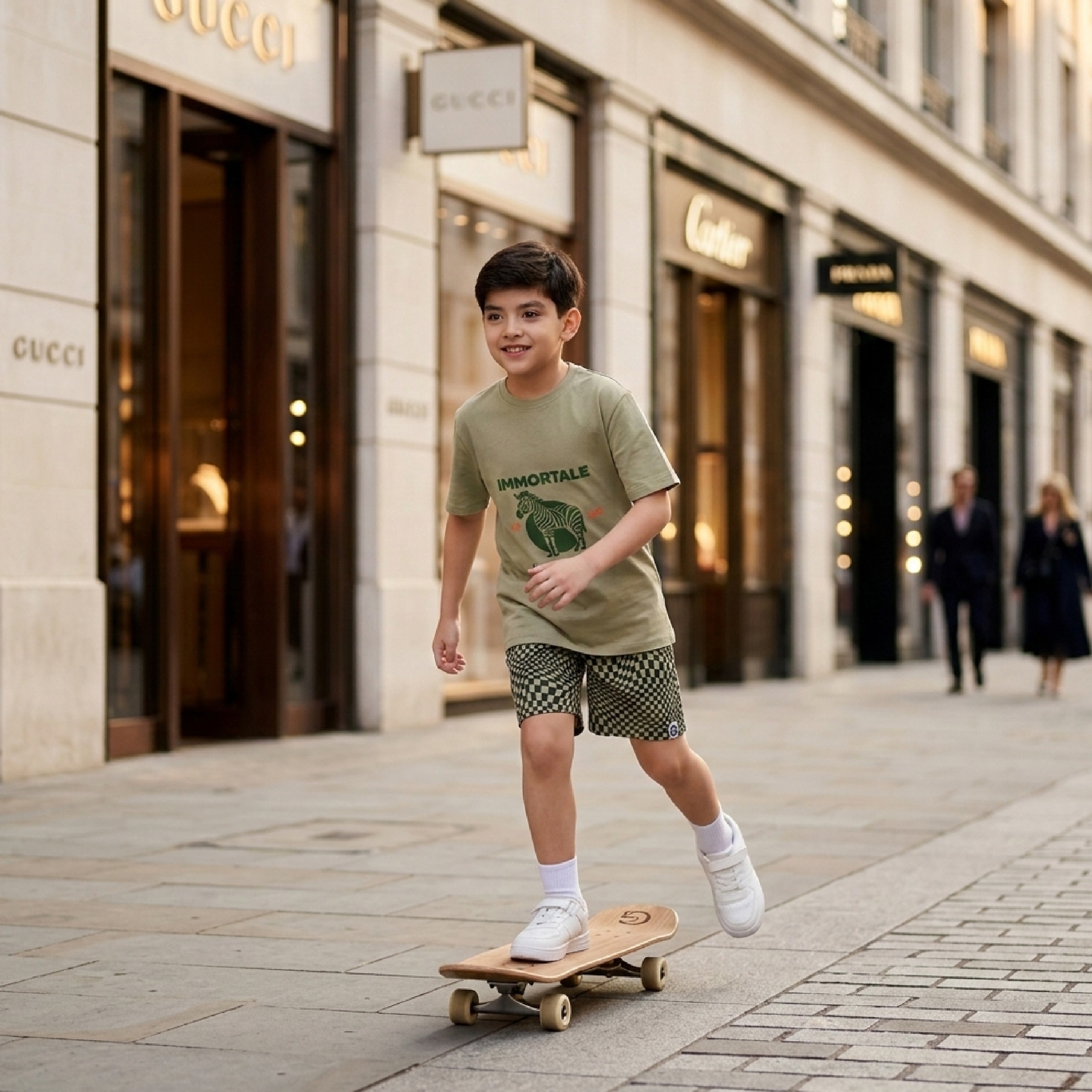 Áo thun cộc tay cho bé trai Bigfox Miss Meow size đại mùa hè vải cotton mềm cỡ trẻ em 3-11 tuổi 35kg