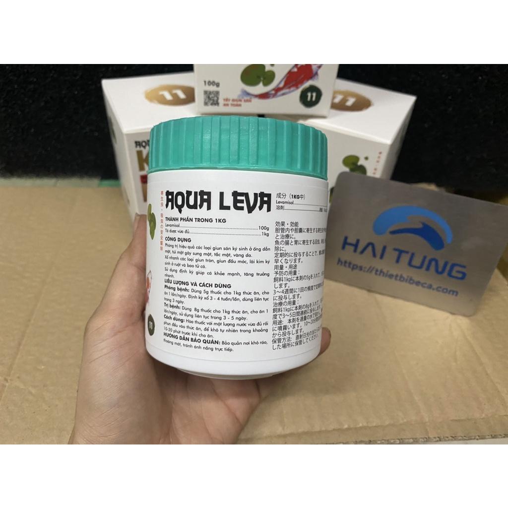 Chế phẩm số 11 , Phòng trị Giun sán Ký sinh Túi mặt , đường ruột AQUA LEVA lọ 100gdành cho cá koi
