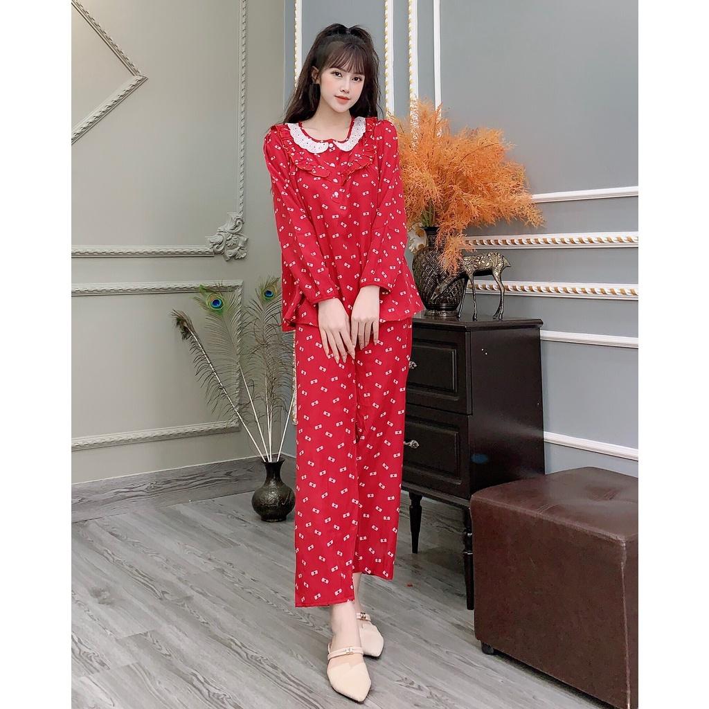 Bộ đồ bầu dài tay M410 chất đũi hoa cao cấp freesize từ 45 đến 70kg