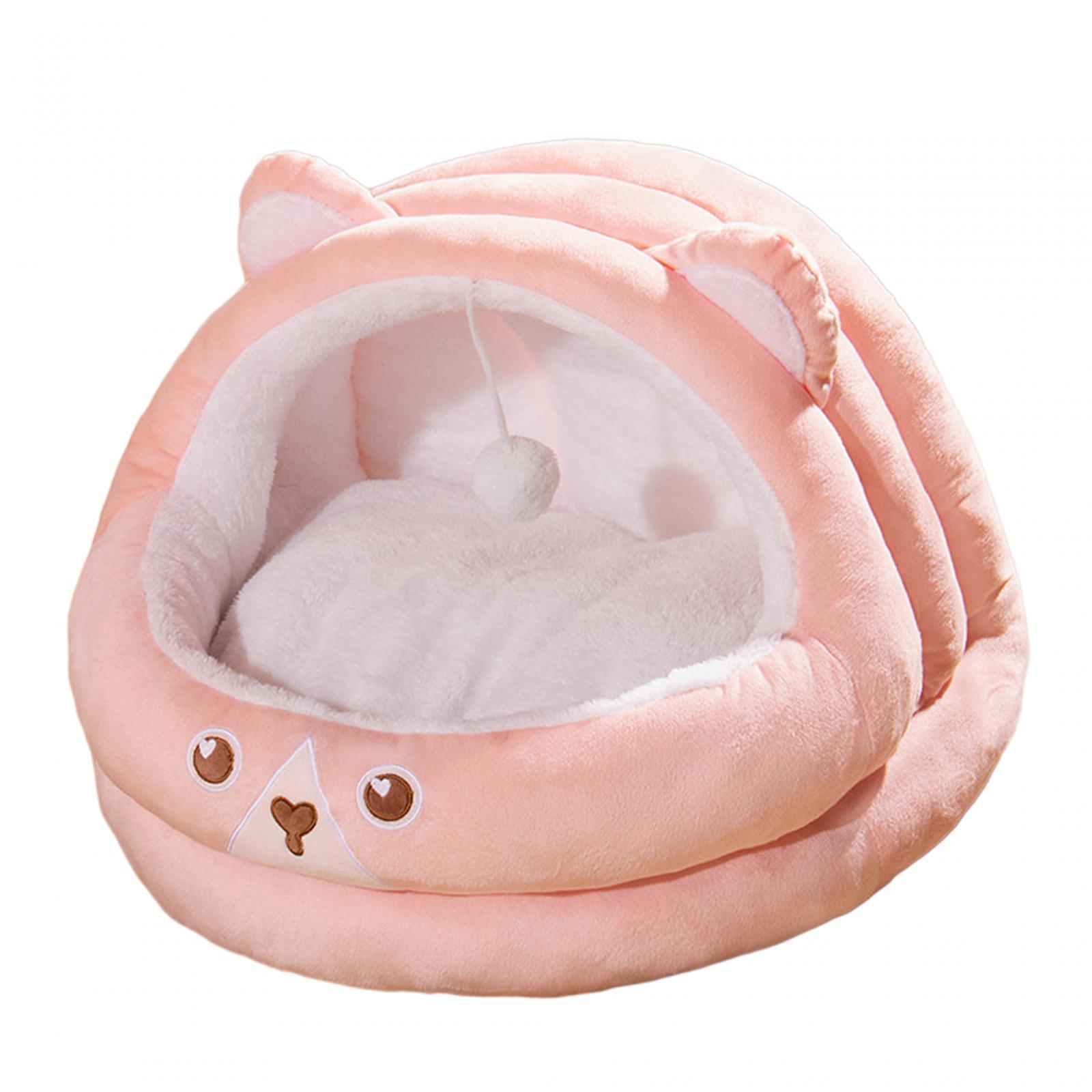 Bear Shaped Cat Bed Cave Indoor Indoor Cats Cozy Sleeping Calming Furniture Kennel Cat Bed Semi Enclosed Pet Cat Nest for Puppy Cats