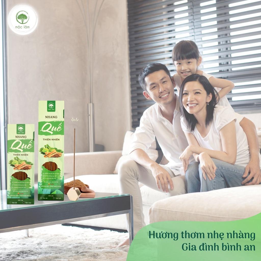 [HỘP 500cây] Nhang Quế Thiên Nhiên MỘC LÂM 29cm, Nhang Sạch, Ít Khói, Hương Thơm Thanh Dịu Tự Nhiên
