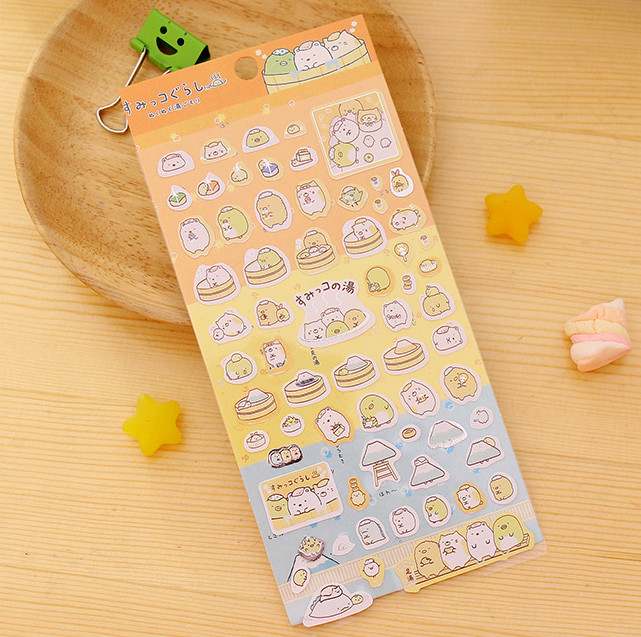 Bộ 2 tấm Sticker trang trí Kawaii (trang trí nhật ký, sổ kế hoạch) - Giao mẫu ngẫu nhiên