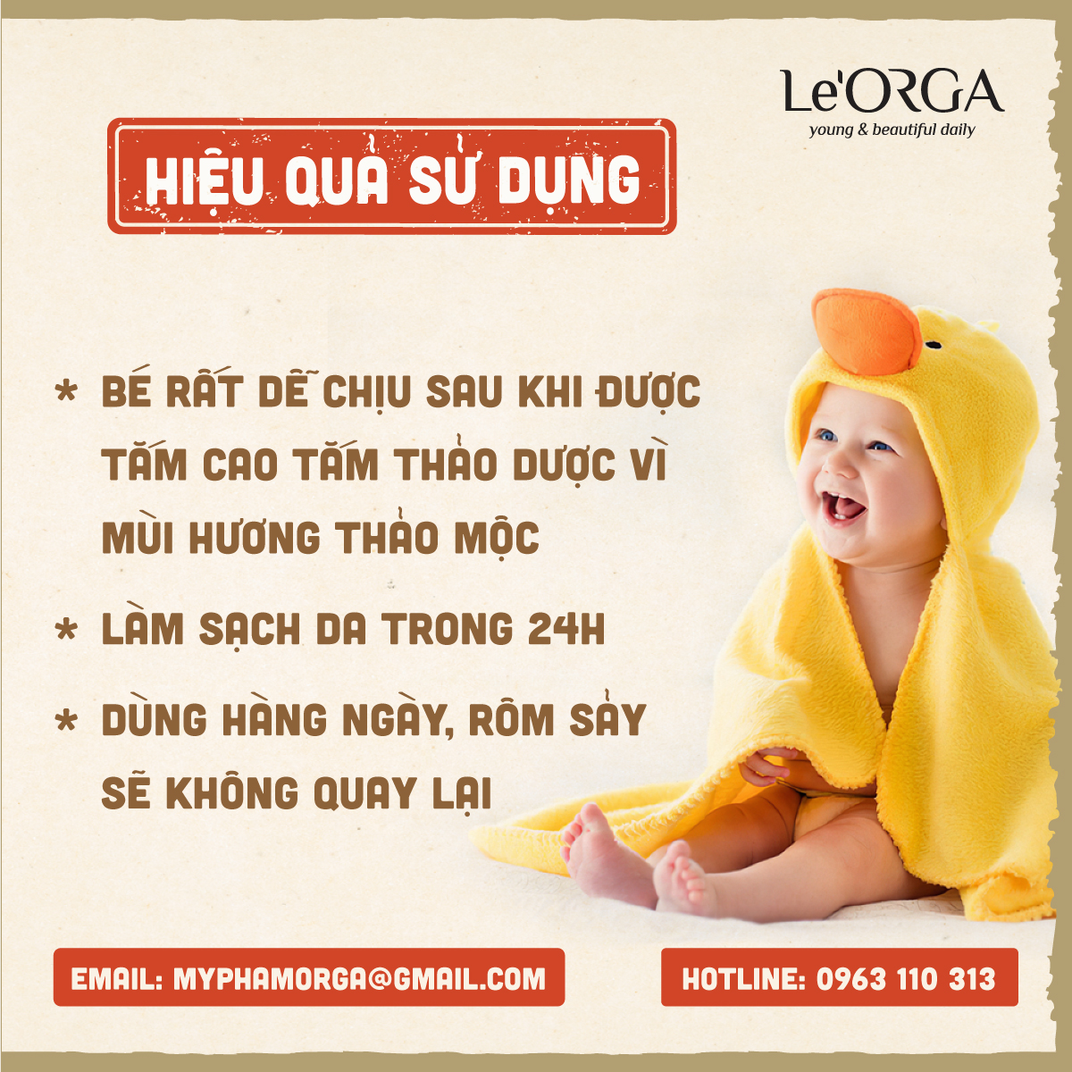 Cao tắm thảo dược Le'Orga Embe (135ml)