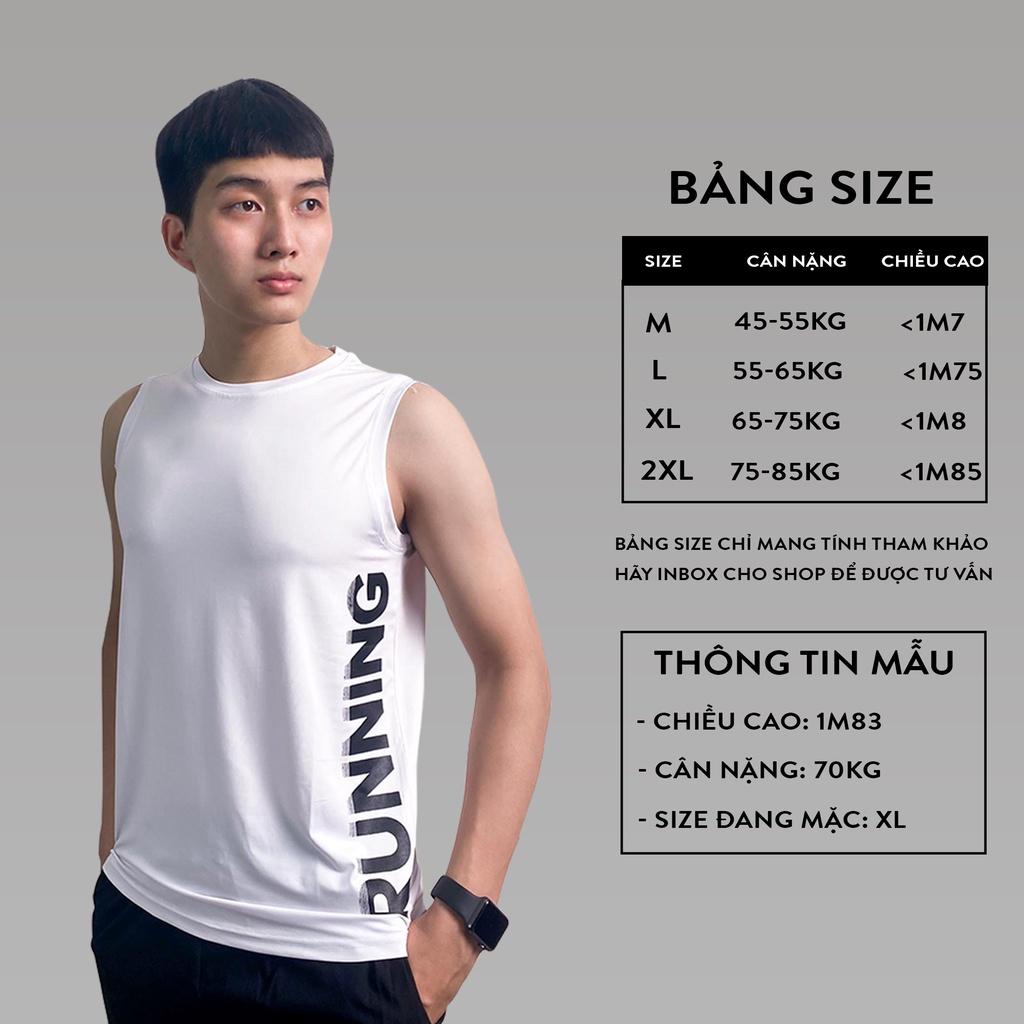 Áo sát nách thể thao nam áo ba lỗ tanktop nhiều màu Running