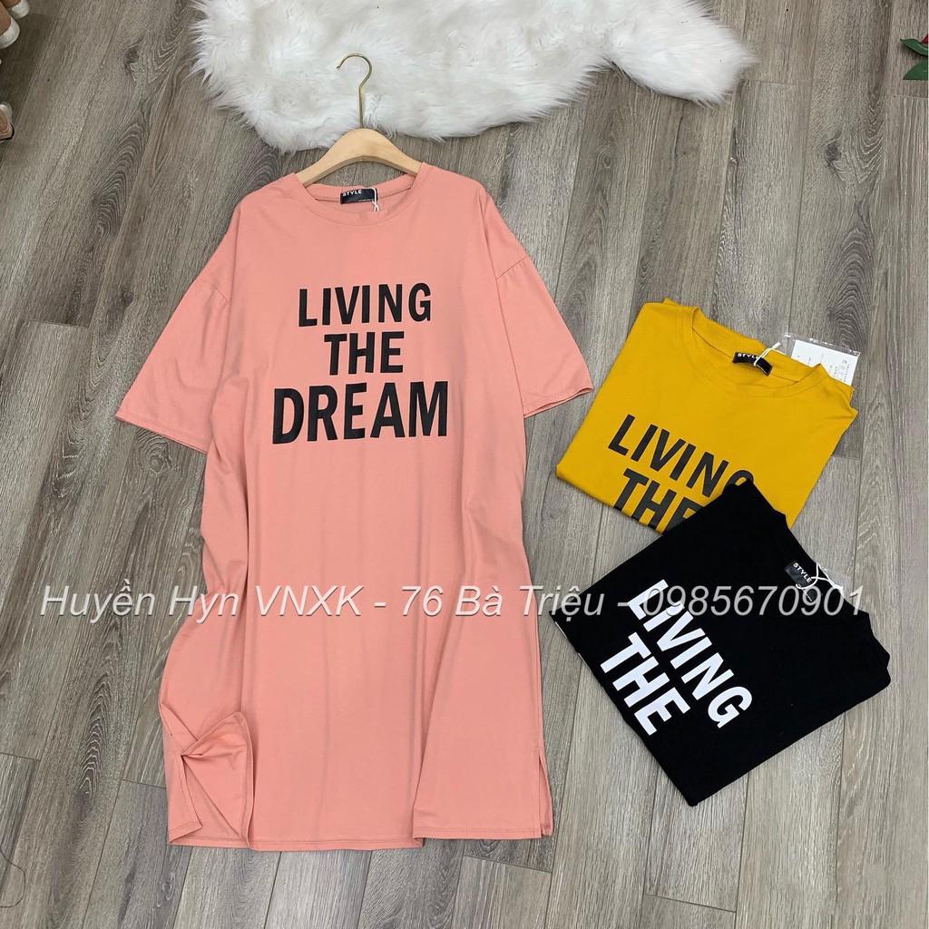 Đầm suông nữ - váy xuông cotton cổ tròn form rộng vải đẹp